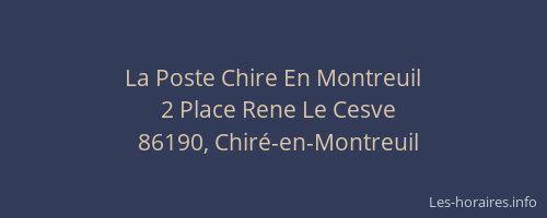 La Poste Chire En Montreuil