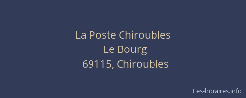 La Poste Chiroubles