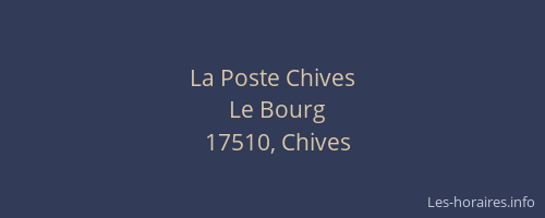 La Poste Chives