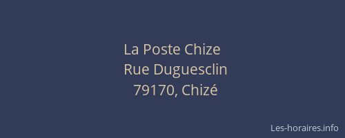 La Poste Chize