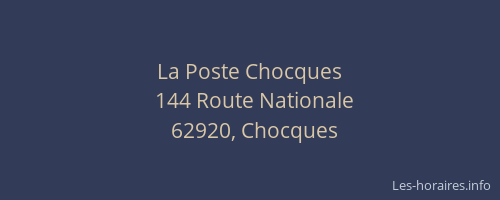 La Poste Chocques