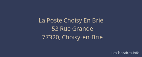 La Poste Choisy En Brie