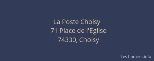 La Poste Choisy