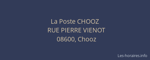 La Poste CHOOZ