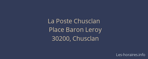 La Poste Chusclan