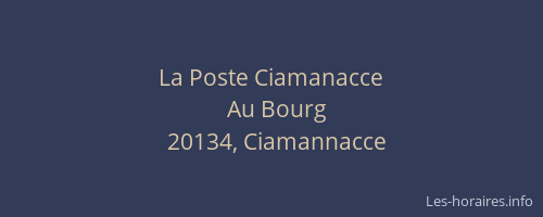 La Poste Ciamanacce