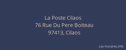 La Poste Cilaos