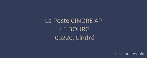 La Poste CINDRE AP