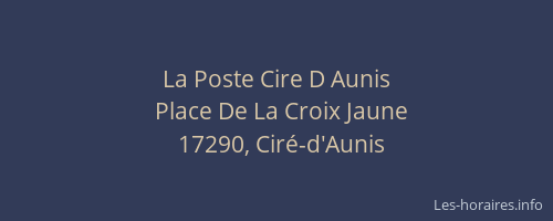 La Poste Cire D Aunis