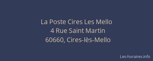 La Poste Cires Les Mello