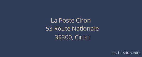 La Poste Ciron