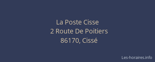 La Poste Cisse
