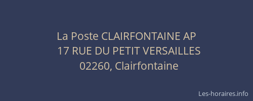 La Poste CLAIRFONTAINE AP