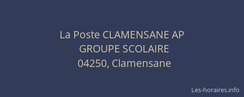 La Poste CLAMENSANE AP