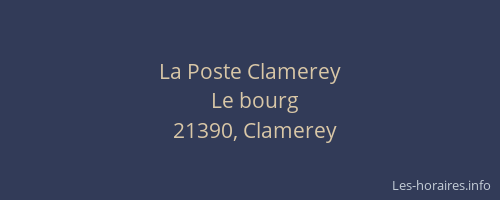 La Poste Clamerey