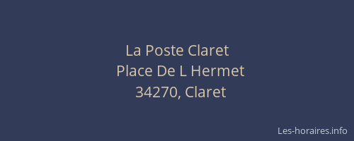 La Poste Claret