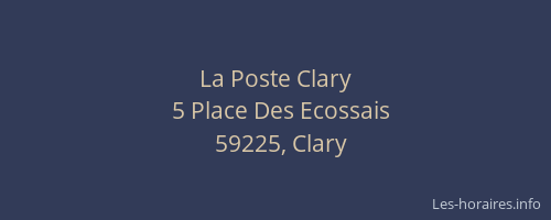 La Poste Clary