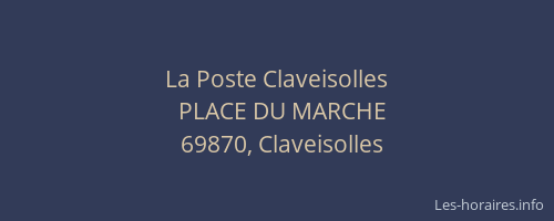 La Poste Claveisolles