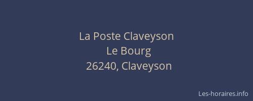 La Poste Claveyson