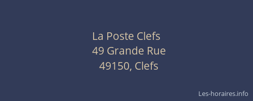 La Poste Clefs
