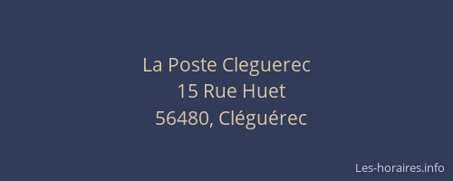 La Poste Cleguerec