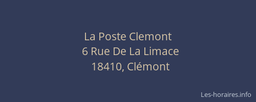 La Poste Clemont