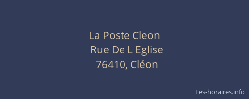 La Poste Cleon