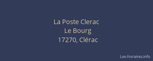 La Poste Clerac