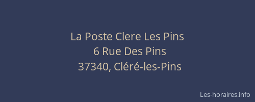 La Poste Clere Les Pins