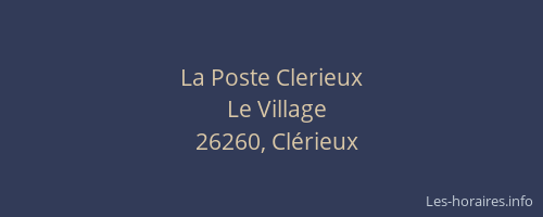 La Poste Clerieux