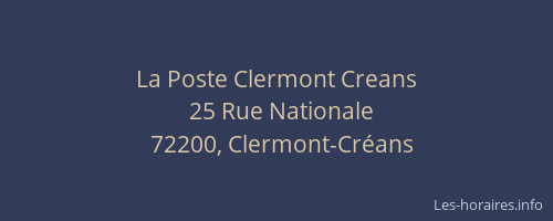 La Poste Clermont Creans