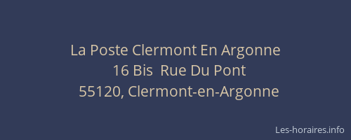 La Poste Clermont En Argonne