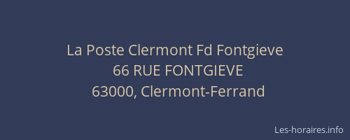La Poste Clermont Fd Fontgieve
