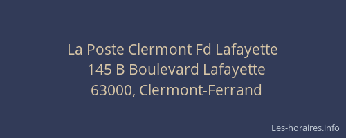 La Poste Clermont Fd Lafayette