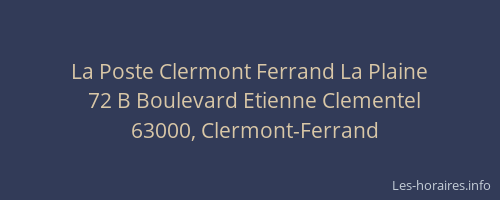 La Poste Clermont Ferrand La Plaine