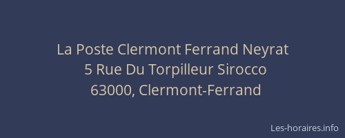 La Poste Clermont Ferrand Neyrat