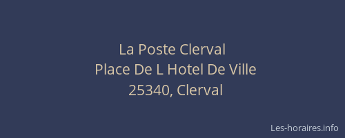 La Poste Clerval