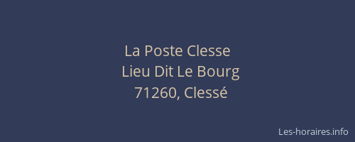 La Poste Clesse