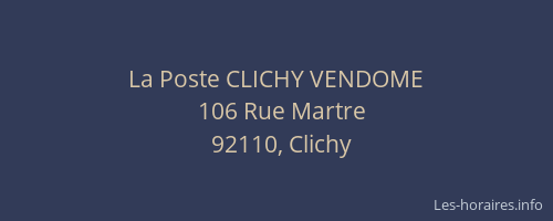 La Poste CLICHY VENDOME