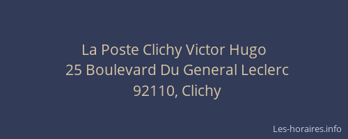 La Poste Clichy Victor Hugo