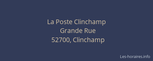La Poste Clinchamp