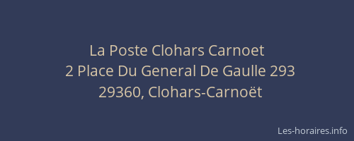 La Poste Clohars Carnoet