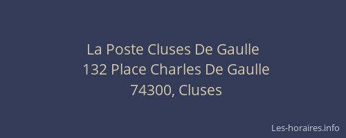 La Poste Cluses De Gaulle