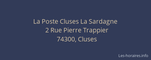 La Poste Cluses La Sardagne
