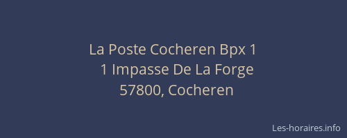 La Poste Cocheren Bpx 1