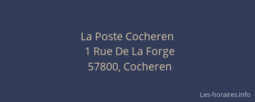 La Poste Cocheren