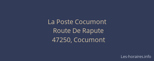 La Poste Cocumont
