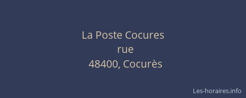 La Poste Cocures