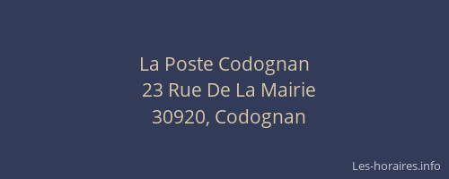 La Poste Codognan