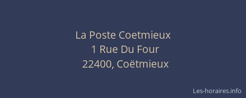 La Poste Coetmieux
